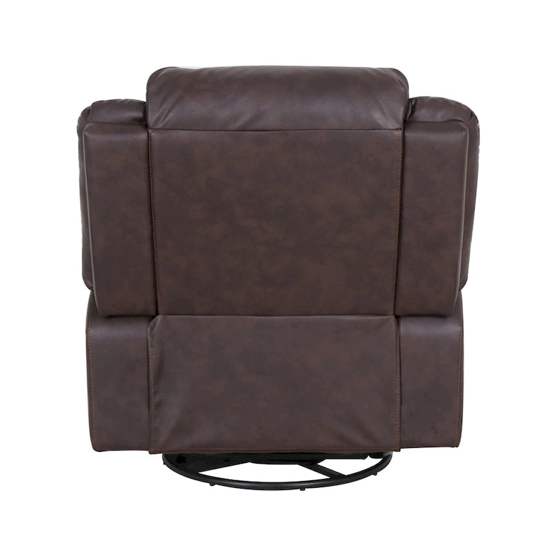Fauteuil inclinable pivotant Malic en similicuir touffeté de Christopher Knight Home
