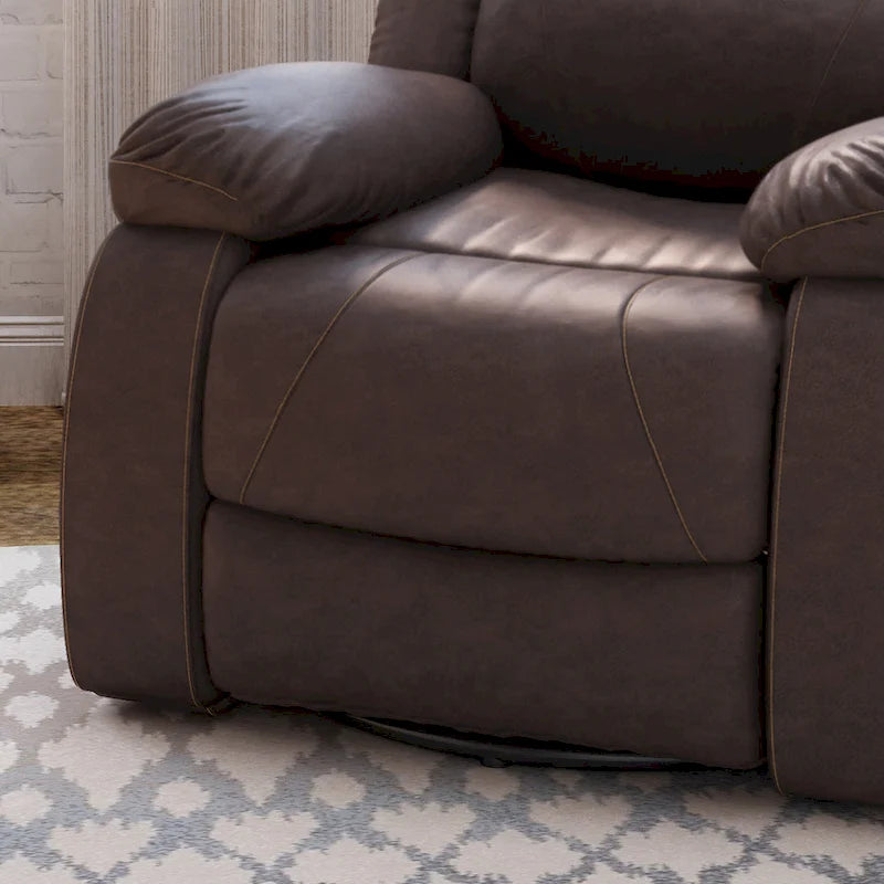 Fauteuil inclinable pivotant Malic en similicuir touffeté de Christopher Knight Home