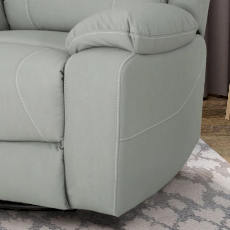 Fauteuil inclinable pivotant Malic en similicuir touffeté de Christopher Knight Home