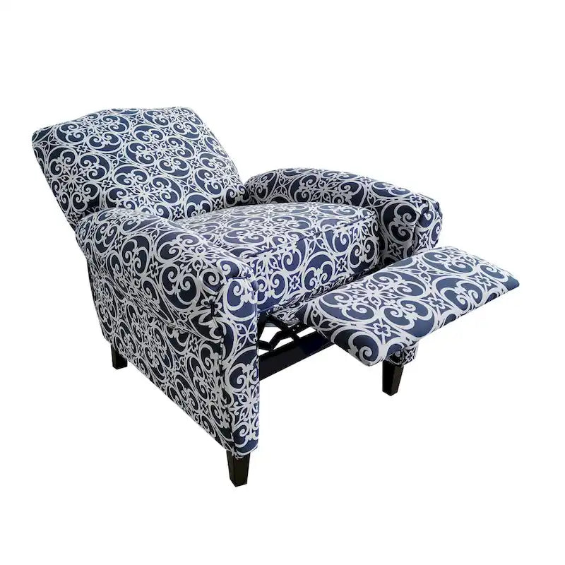 Fauteuil inclinable Madison Park Oscar en bois massif rembourré avec accoudoirs arrondis