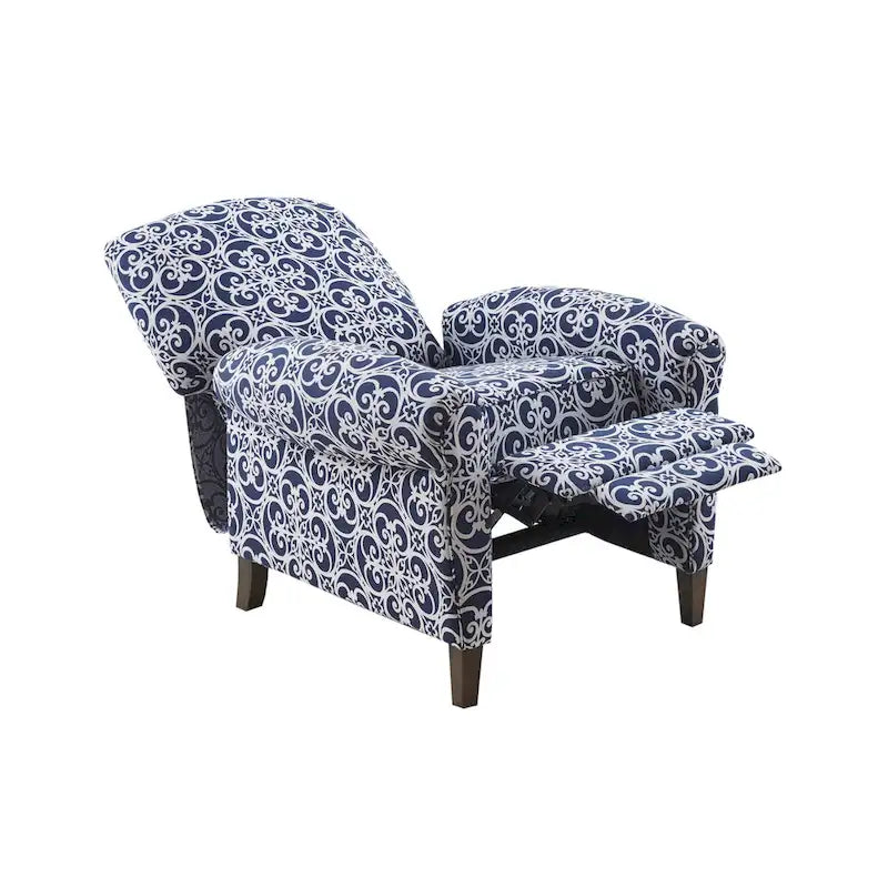 Fauteuil inclinable Madison Park Oscar en bois massif rembourré avec accoudoirs arrondis