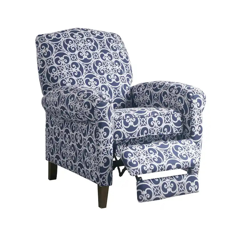 Fauteuil inclinable Madison Park Oscar en bois massif rembourré avec accoudoirs arrondis
