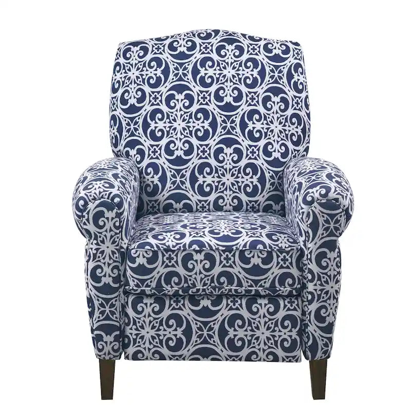Fauteuil inclinable Madison Park Oscar en bois massif rembourré avec accoudoirs arrondis