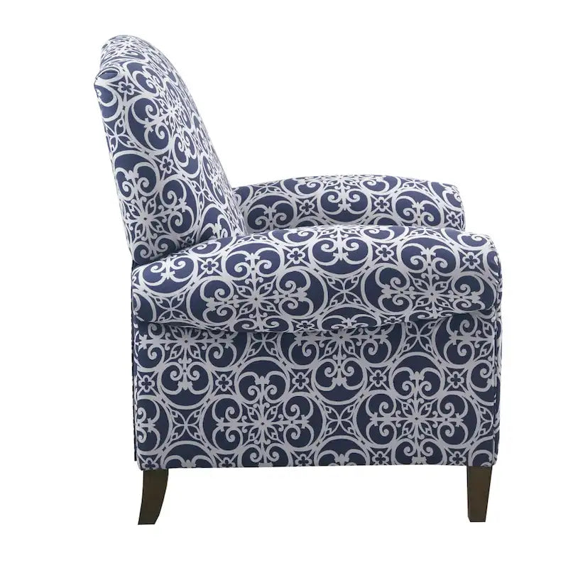 Fauteuil inclinable Madison Park Oscar en bois massif rembourré avec accoudoirs arrondis