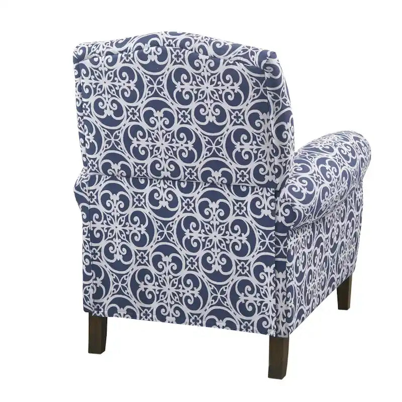 Fauteuil inclinable Madison Park Oscar en bois massif rembourré avec accoudoirs arrondis
