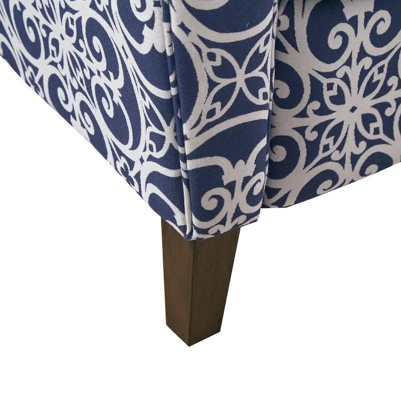 Fauteuil inclinable Madison Park Oscar en bois massif rembourré avec accoudoirs arrondis