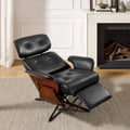 Fauteuil inclinable Art Leon en similicuir style Mid-century Modern