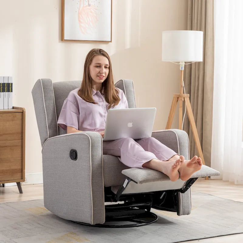 Fauteuil inclinable, pivotant et berçant Ebello Racing, une place