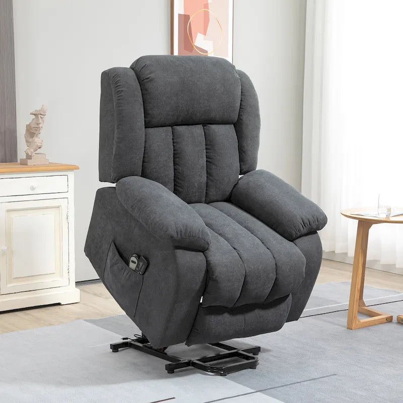 Fauteuil inclinable releveur HOMCOM pour personnes âgées de grande taille avec massage