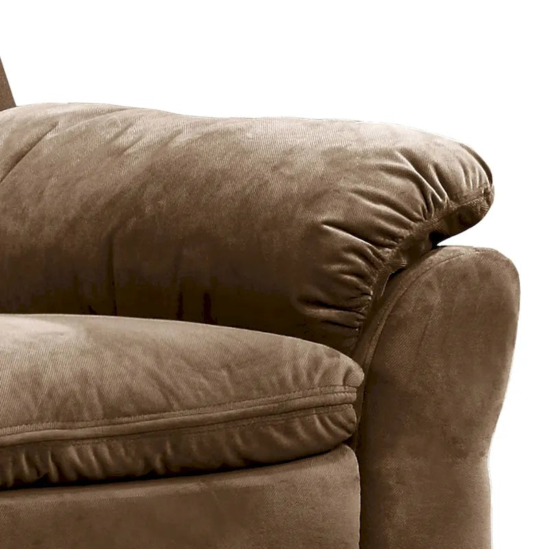 Fauteuil inclinable massant électrique de transition en tissu brun Roseway Copper Grove