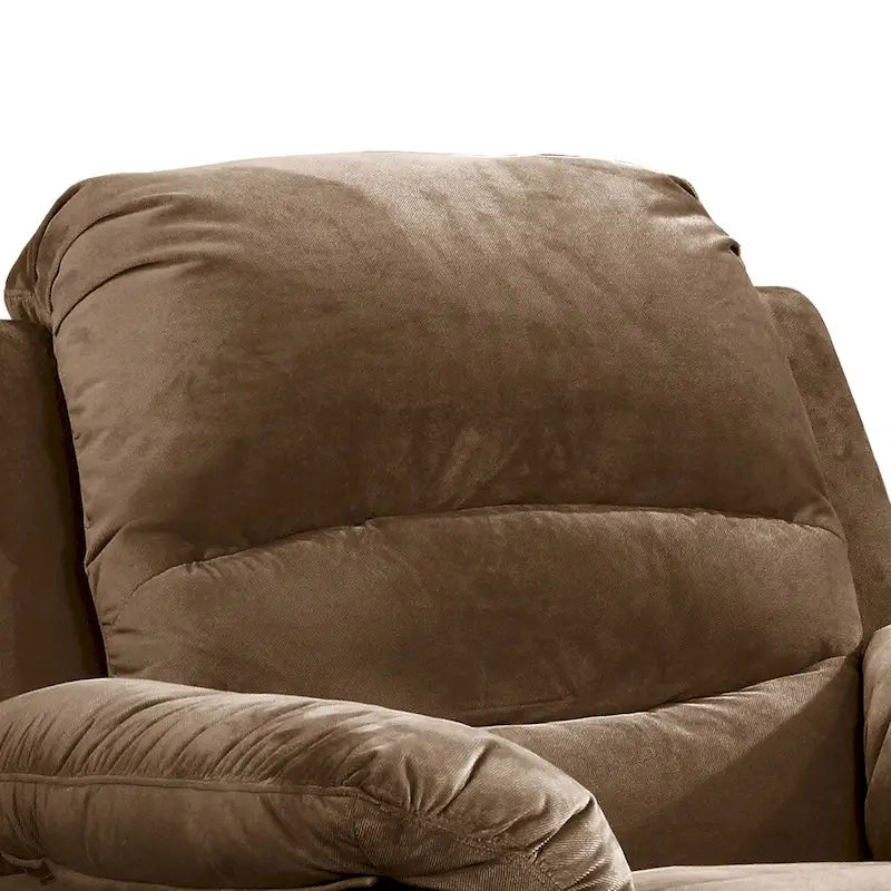 Fauteuil inclinable massant électrique de transition en tissu brun Roseway Copper Grove