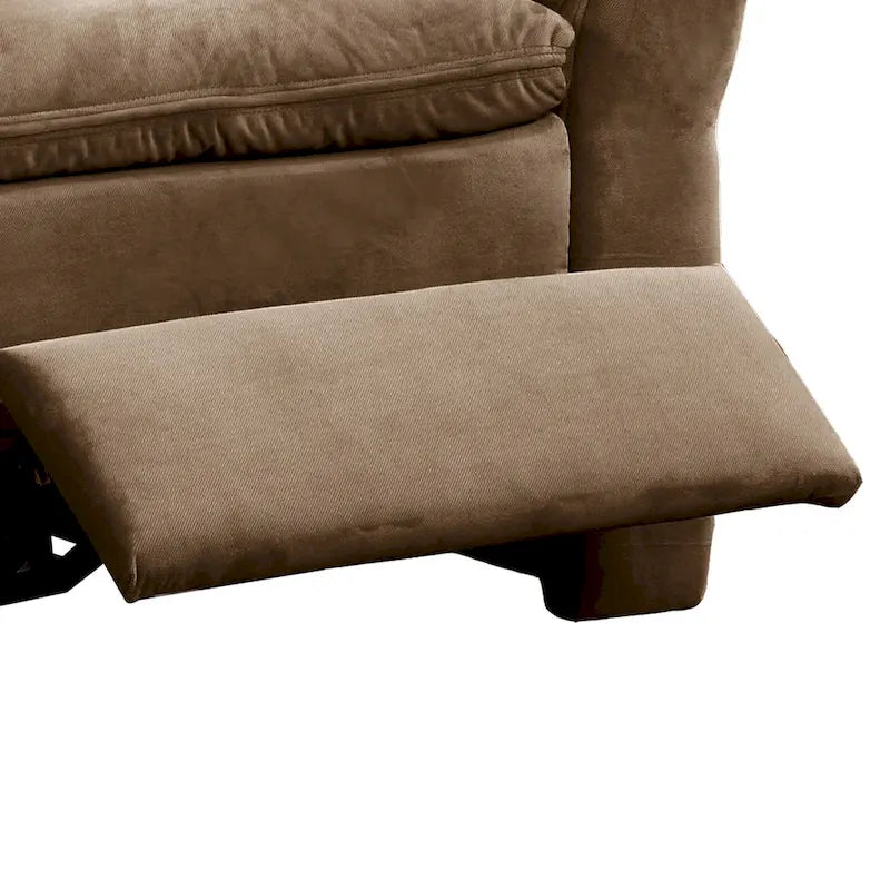 Fauteuil inclinable massant électrique de transition en tissu brun Roseway Copper Grove