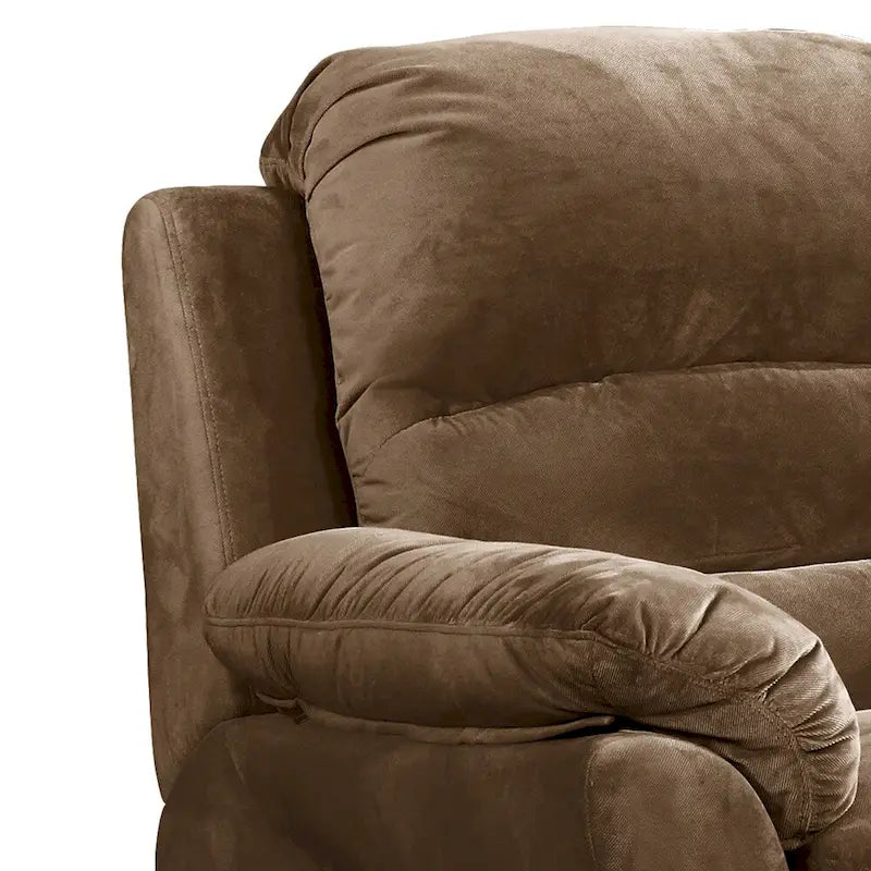 Fauteuil inclinable massant électrique de transition en tissu brun Roseway Copper Grove