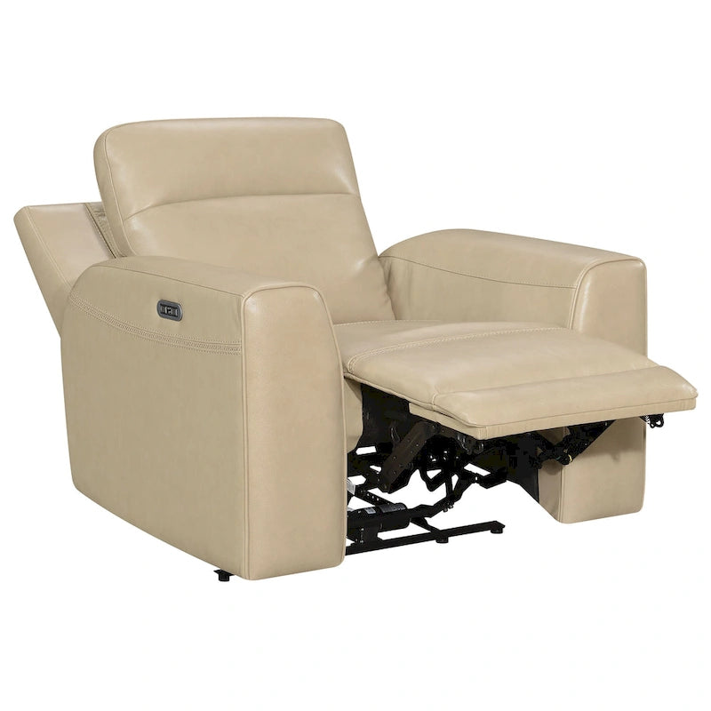 Fauteuil inclinable électrique en cuir pleine fleur Steve Silver Dayton