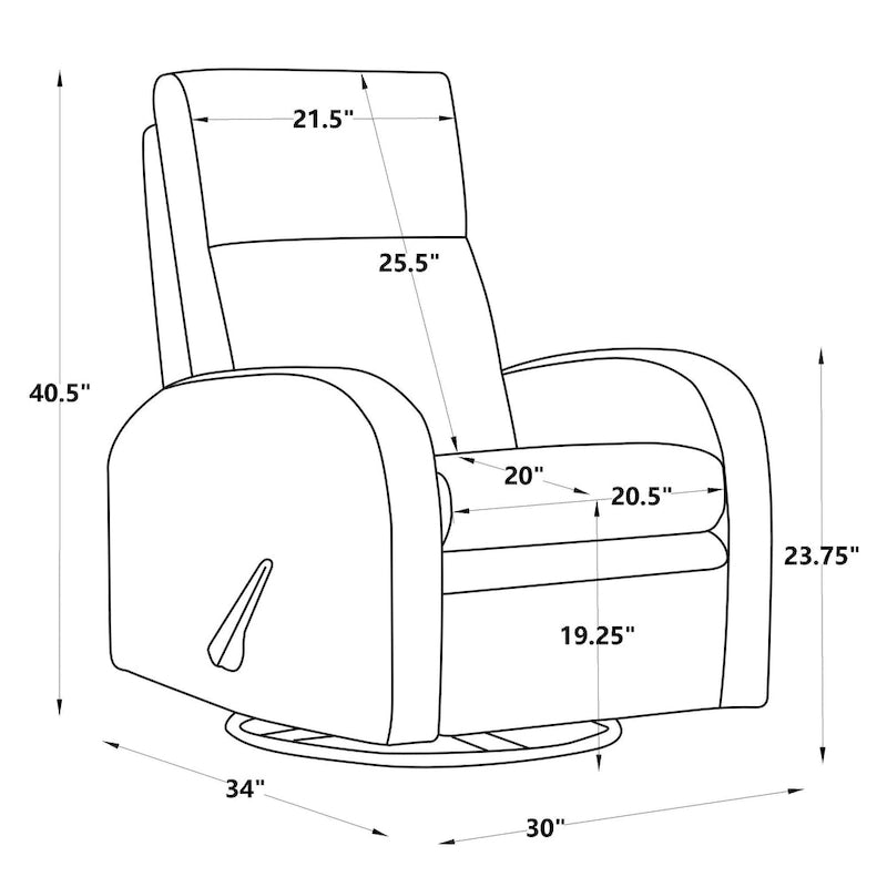 Fauteuil planeur inclinable Fauteuil à bascule inclinable Fauteuil inclinable pivotant Fauteuil d'appoint