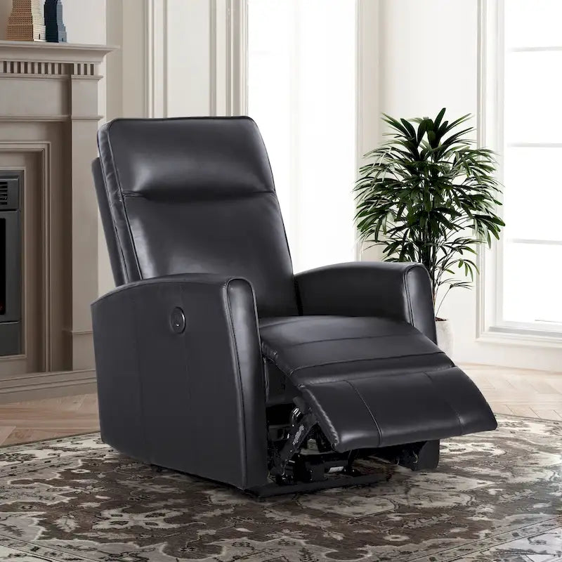 Canapé inclinable électrique en cuir véritable de 27,75 de large avec chargeur USB
