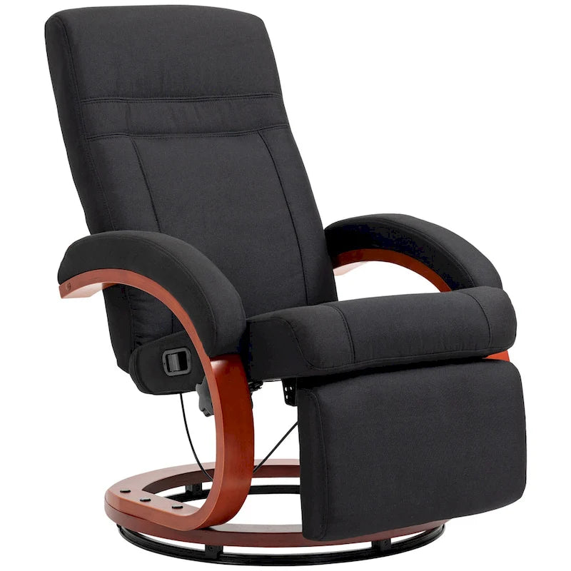 Fauteuil inclinable manuel HOMCOM pour adultes, inclinable pivotant réglable avec repose-pieds