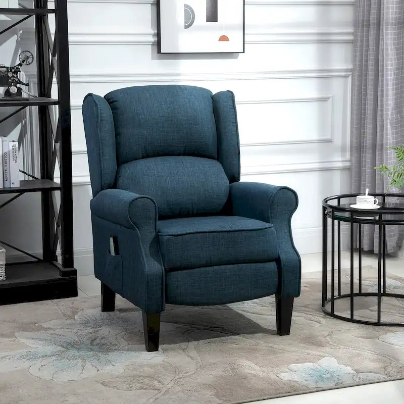 Fauteuil de massage vibrant et chauffant à oreilles HOMCOM, fauteuil inclinable de massage rembourré avec télécommande