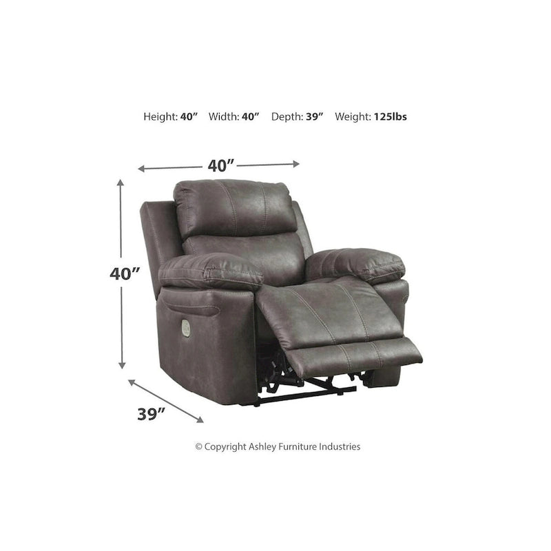 Erlangen Fauteuil inclinable motorisé contemporain avec appuie-tête réglable Midnight