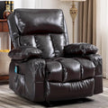 Fauteuil inclinable de massage en similicuir, fauteuil inclinable à bascule, fonction de chauffage