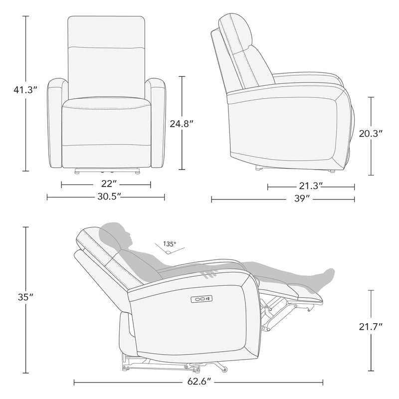 Fauteuil inclinable électrique Lena Zero Wall Hugger