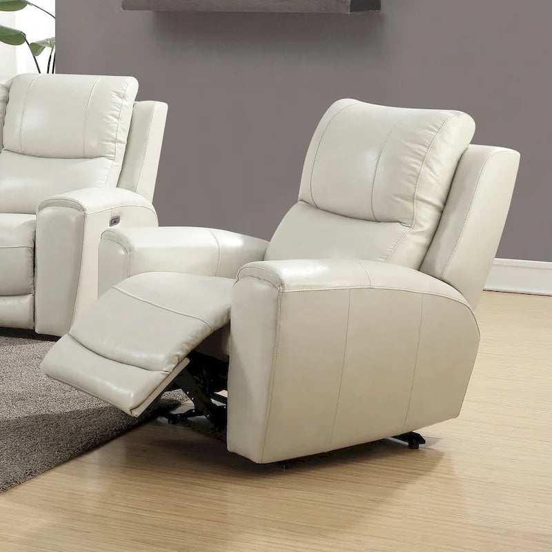 Fauteuil inclinable électrique en cuir pleine fleur Fyti Copper Grove