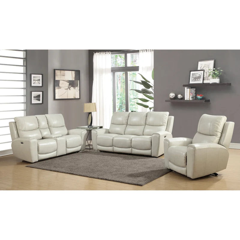 Fauteuil inclinable électrique en cuir pleine fleur Fyti Copper Grove