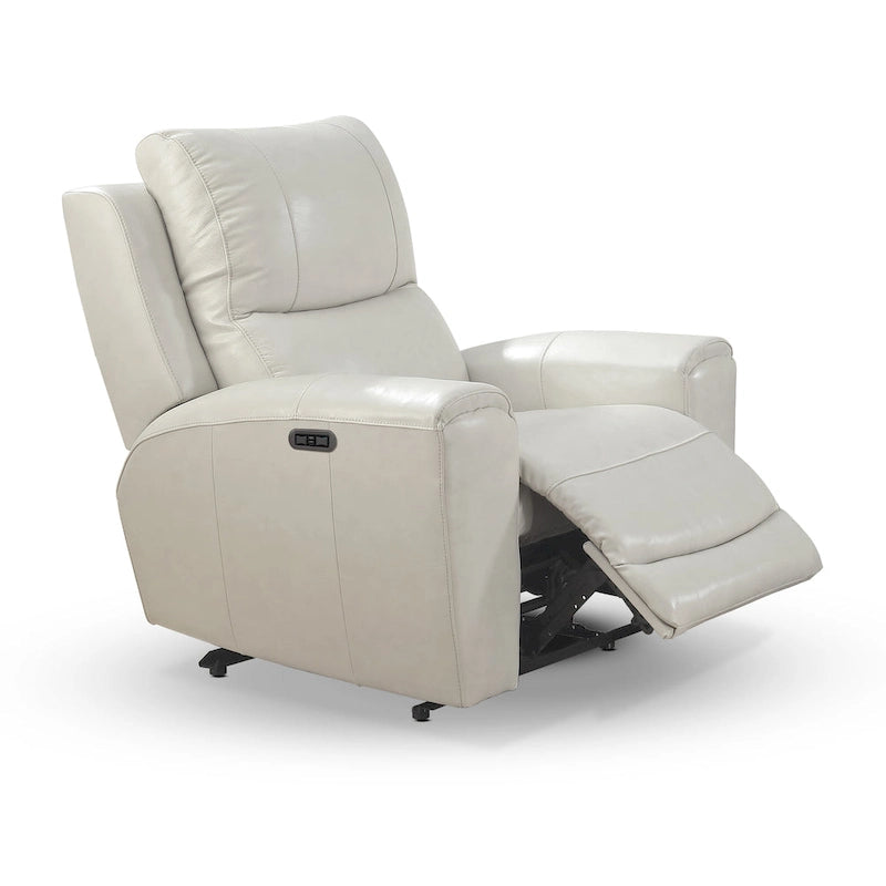 Fauteuil inclinable électrique en cuir pleine fleur Fyti Copper Grove