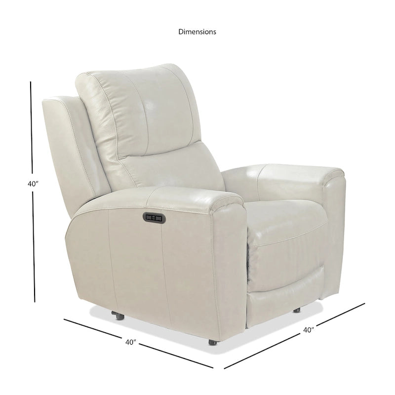 Fauteuil inclinable électrique en cuir pleine fleur Fyti Copper Grove