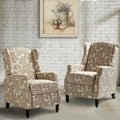 Lot de 2 fauteuils inclinables manuels Damaris Mid-Century Modern avec dossier à oreilles par HULALA HOME
