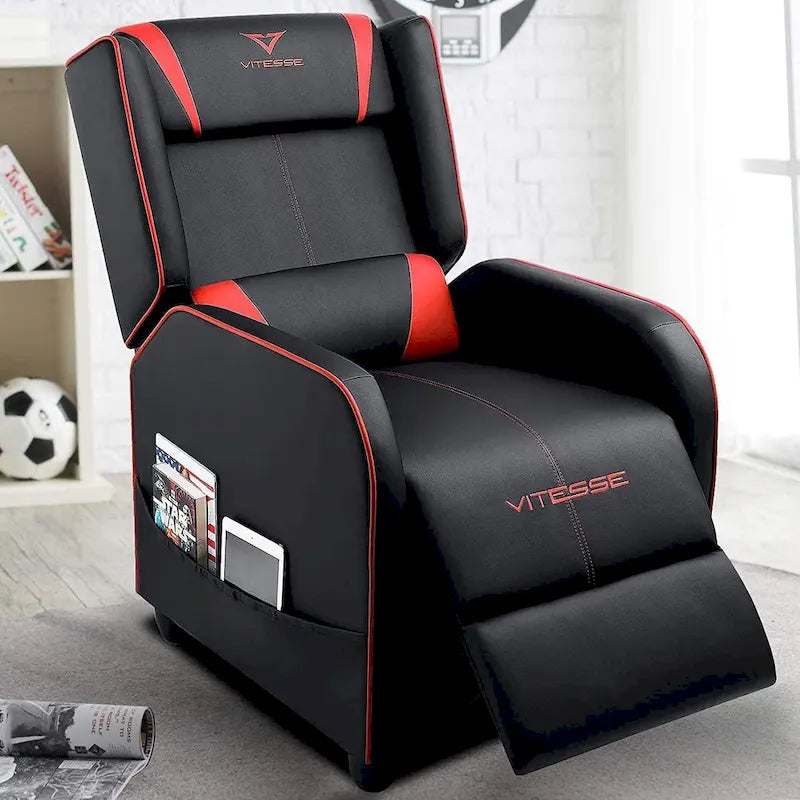 BOSSIN Fauteuil inclinable de jeu Style course Dossier haut Fauteuil inclinable de salon Siège de cinéma