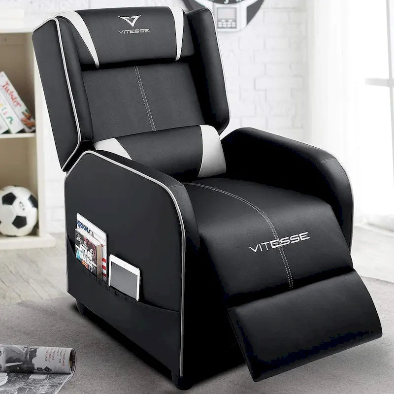 BOSSIN Fauteuil inclinable de jeu Style course Dossier haut Fauteuil inclinable de salon Siège de cinéma