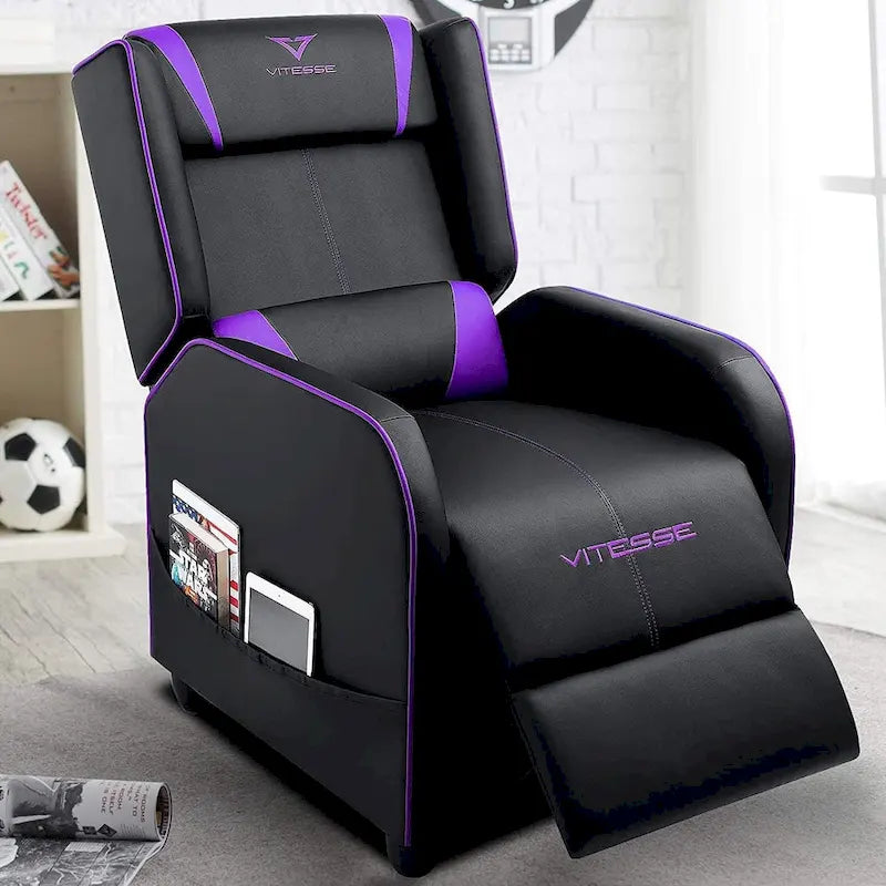 BOSSIN Fauteuil inclinable de jeu Style course Dossier haut Fauteuil inclinable de salon Siège de cinéma