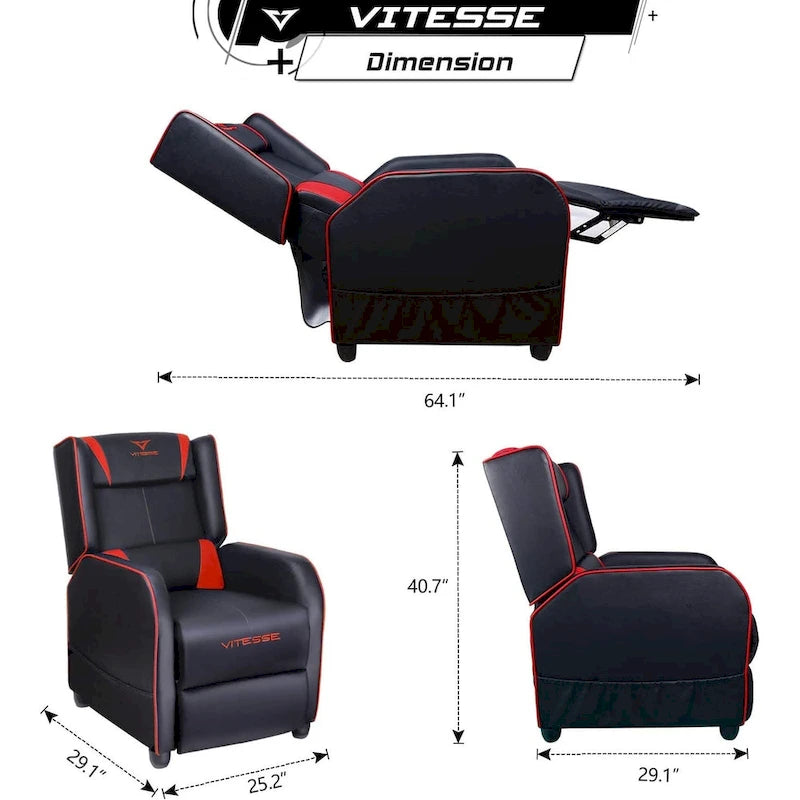 BOSSIN Fauteuil inclinable de jeu Style course Dossier haut Fauteuil inclinable de salon Siège de cinéma