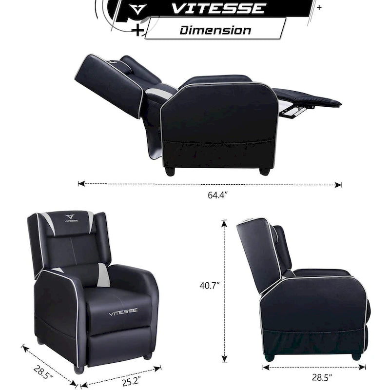 BOSSIN Fauteuil inclinable de jeu Style course Dossier haut Fauteuil inclinable de salon Siège de cinéma