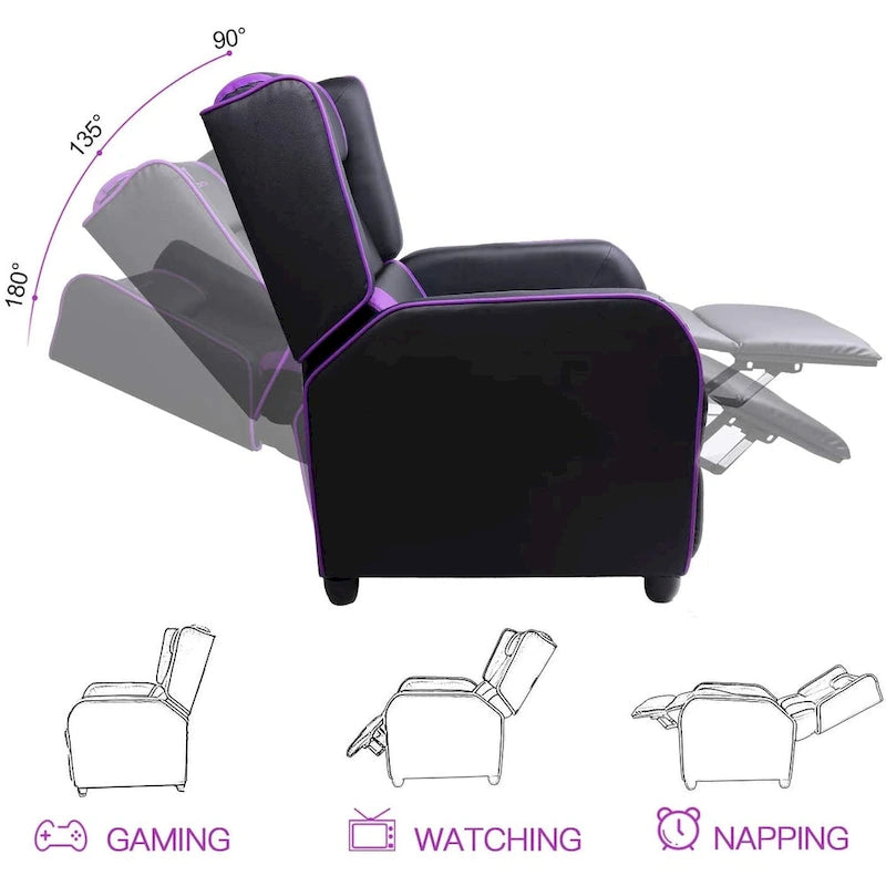 BOSSIN Fauteuil inclinable de jeu Style course Dossier haut Fauteuil inclinable de salon Siège de cinéma