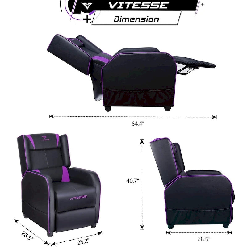 BOSSIN Fauteuil inclinable de jeu Style course Dossier haut Fauteuil inclinable de salon Siège de cinéma