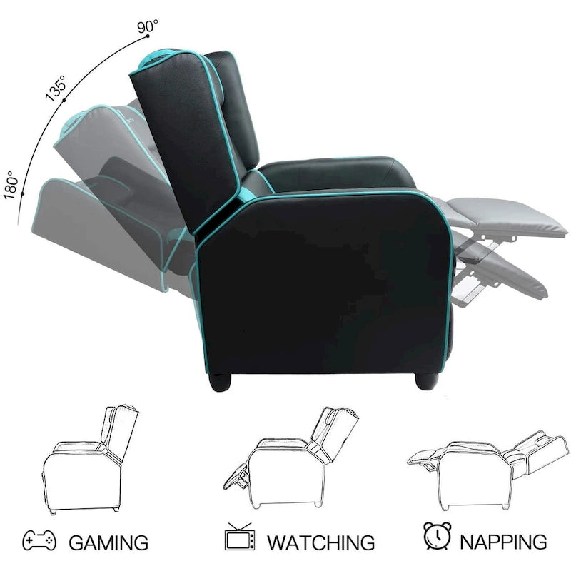 BOSSIN Fauteuil inclinable de jeu Style course Dossier haut Fauteuil inclinable de salon Siège de cinéma