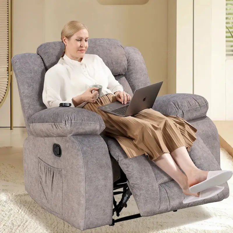 Fauteuil inclinable chauffant et massant de taille standard super confortable