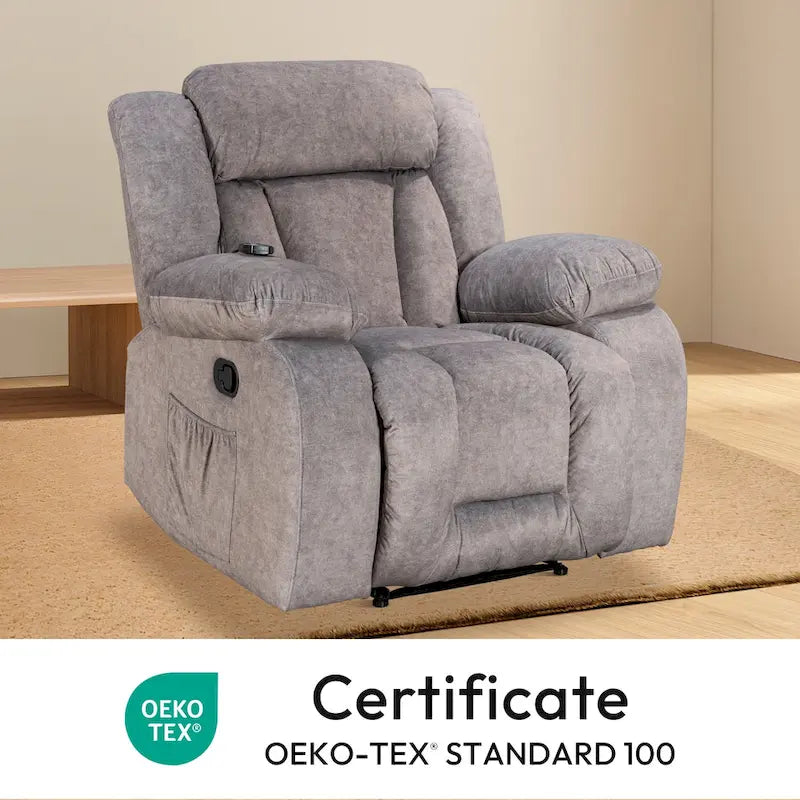Fauteuil inclinable chauffant et massant de taille standard super confortable