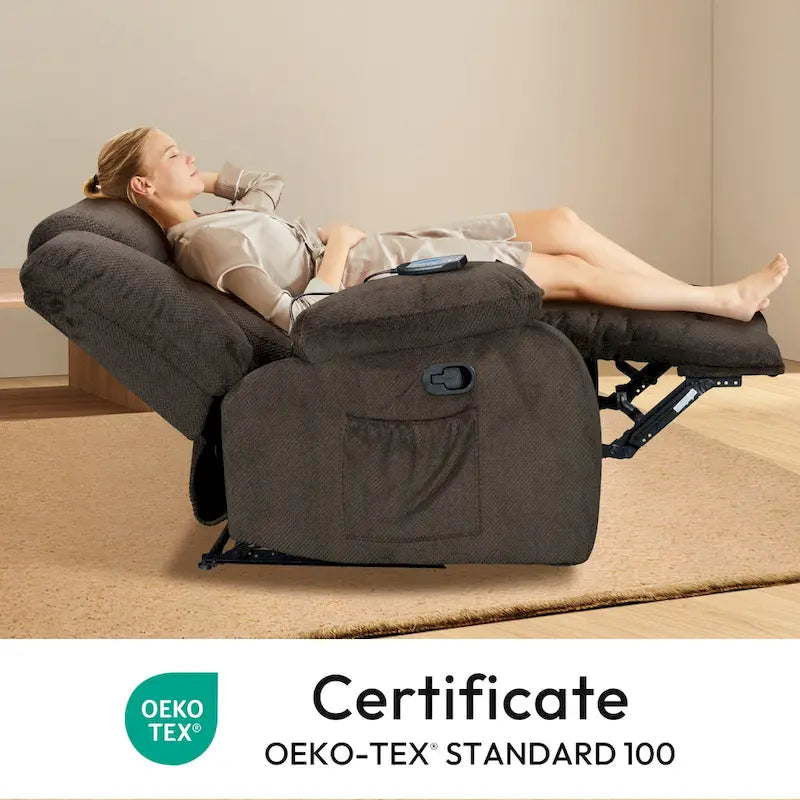 Fauteuil inclinable chauffant et massant de taille standard super confortable
