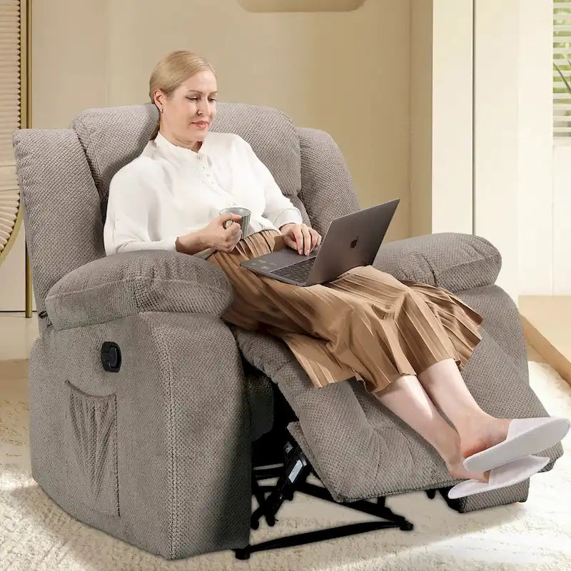 Fauteuil inclinable chauffant et massant de taille standard super confortable