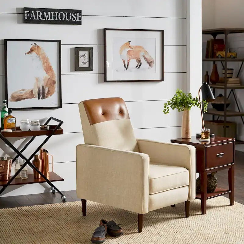 Fauteuil inclinable deux tons à dossier basculant Leo par iNSPIRE Q Classic