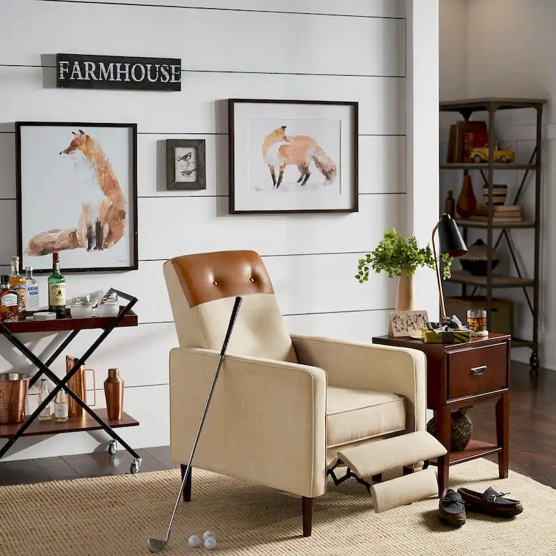 Fauteuil inclinable deux tons à dossier basculant Leo par iNSPIRE Q Classic
