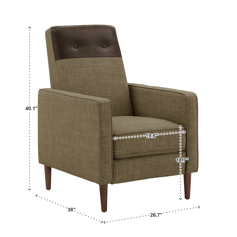 Fauteuil inclinable deux tons à dossier basculant Leo par iNSPIRE Q Classic