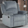 Manual Recliner Chair, Soft Fabric Overstuffed Recliner Single Sofa Chair for Living Room Bedroom