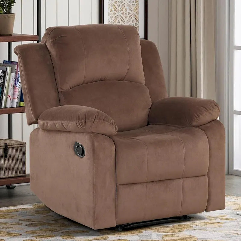 Fauteuil inclinable manuel, canapé individuel inclinable rembourré en tissu doux pour salon chambre