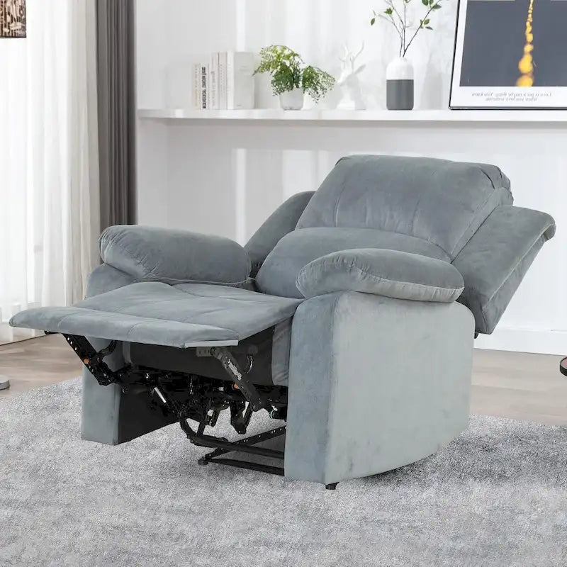 Fauteuil inclinable manuel, canapé individuel inclinable rembourré en tissu doux pour salon chambre