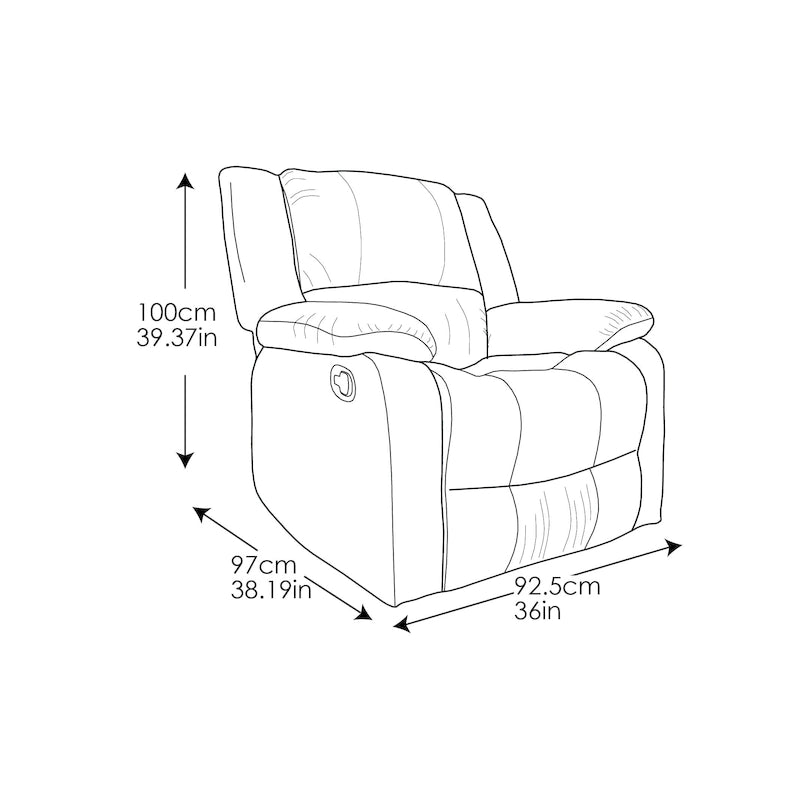 Fauteuil inclinable manuel microfibre Porter Relax A Lounger par iLounge