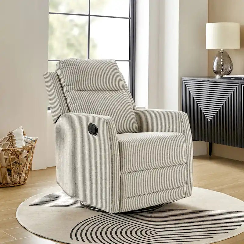 Fauteuil inclinable, pivotant à 360° et à bascule Diana en polyester moderne par HULALA HOME